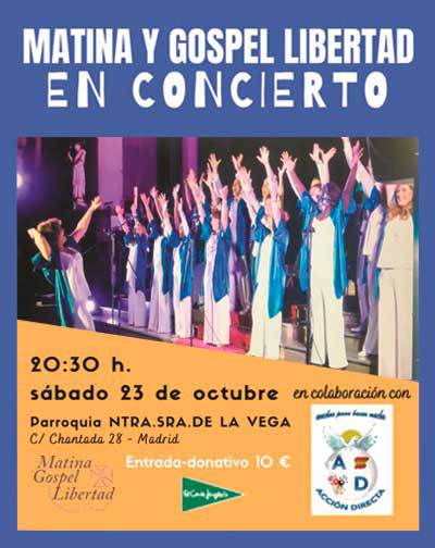 Concierto Matina y Gospel Libertad en Concierto en Madrid
