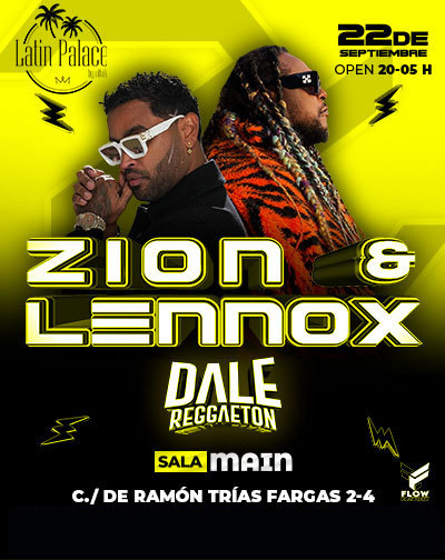 Concierto Zion y Lennox en Latin Palace en Barcelona