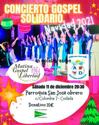 Concierto Gospel solidario de Navidad 2021 en Madrid