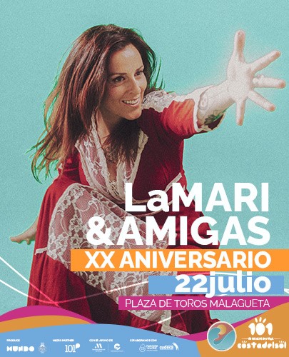 Concierto La Mari de Chambao XX Aniversario con amigas en Málaga
