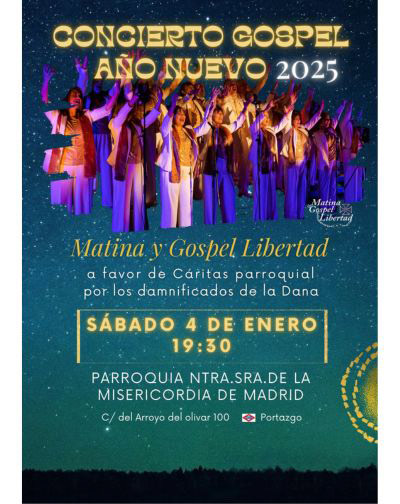 Concierto Concierto Gospel Solidario de Matina y Gospel Libertad en Madrid