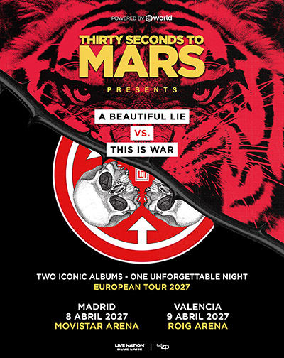 Concierto Thirty Seconds to Mars Presents A Beautiful Lie vs This Is War en Madrid