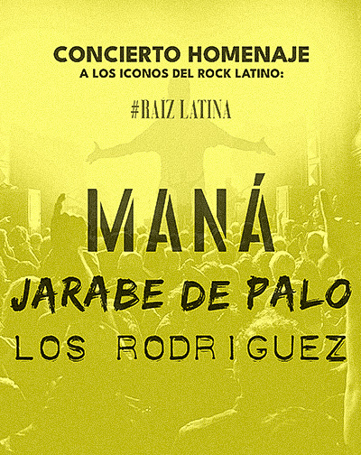 Tributo a Los Rodríguez, Jarabe de Palo y Maná en Sala M100