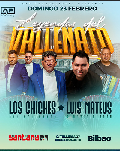 Concierto Leyendas del Vallenato en Bizkaia
