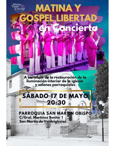 Concierto Matina y Gospel Libertad en Concierto Solidario - San Martín de Valdeiglesias en Madrid